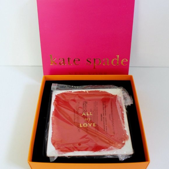 Kate Spade Posy Court Square Dish Tray in Red - Picture 1 of 4